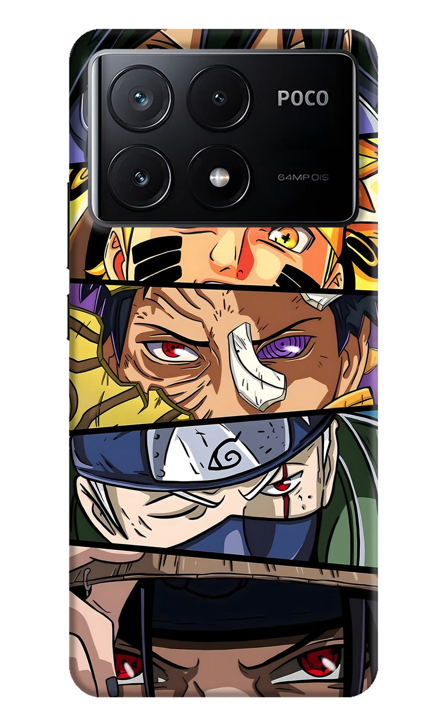 Naruto Character Poco X6 Pro Back Cover, Hard case