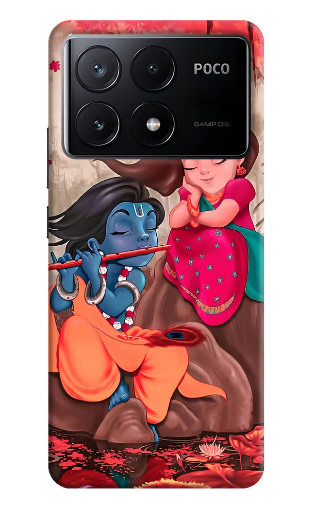 Radhe Krishna Poco X6 Pro Hard Case Back Cover by Casekaro