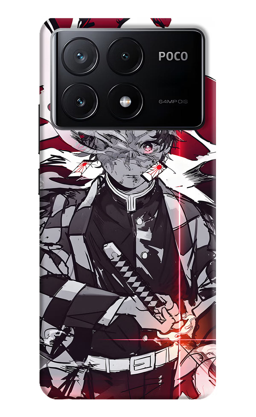 Demon Slayer Poco X6 Pro Back Cover, Hard case