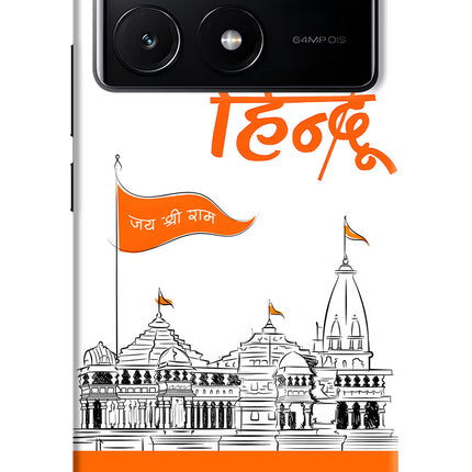 Jai Shree Ram Hindu Poco X6 Pro Hard Case Back Cover by Casekaro