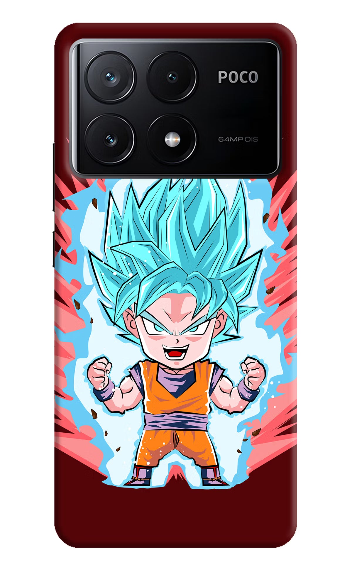 Goku Little Poco X6 Pro Hard Case Back Cover by Casekaro