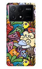 Veggie Doodle Poco X6 Pro Hard Case Back Cover by Casekaro
