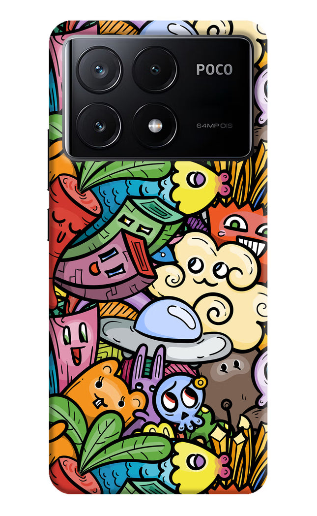 Veggie Doodle Poco X6 Pro Hard Case Back Cover by Casekaro
