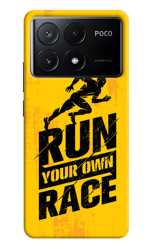 Run Your Own Race Poco X6 Pro Hard Case Back Cover by Casekaro