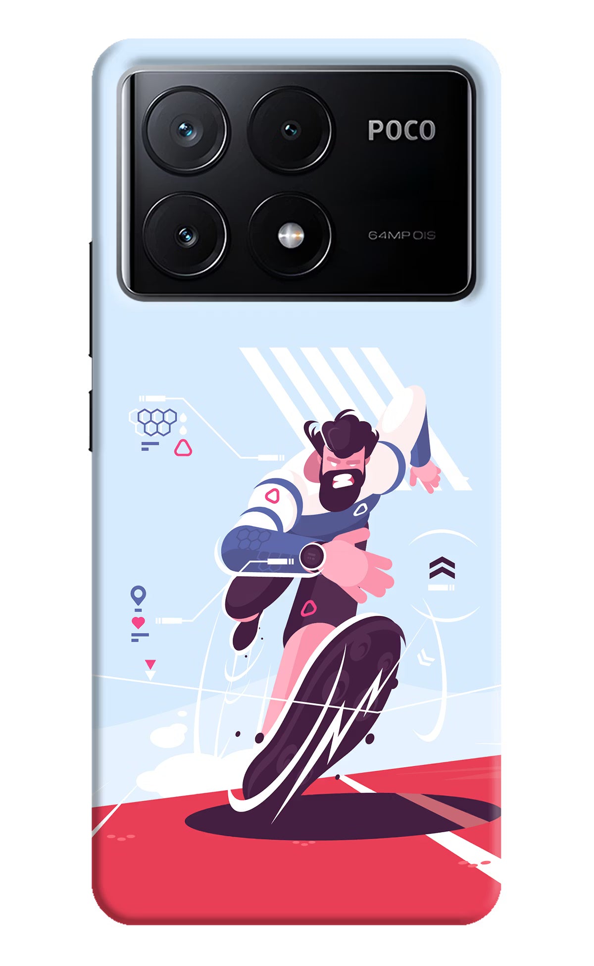 Run Pro Poco X6 Pro Hard Case Back Cover by Casekaro