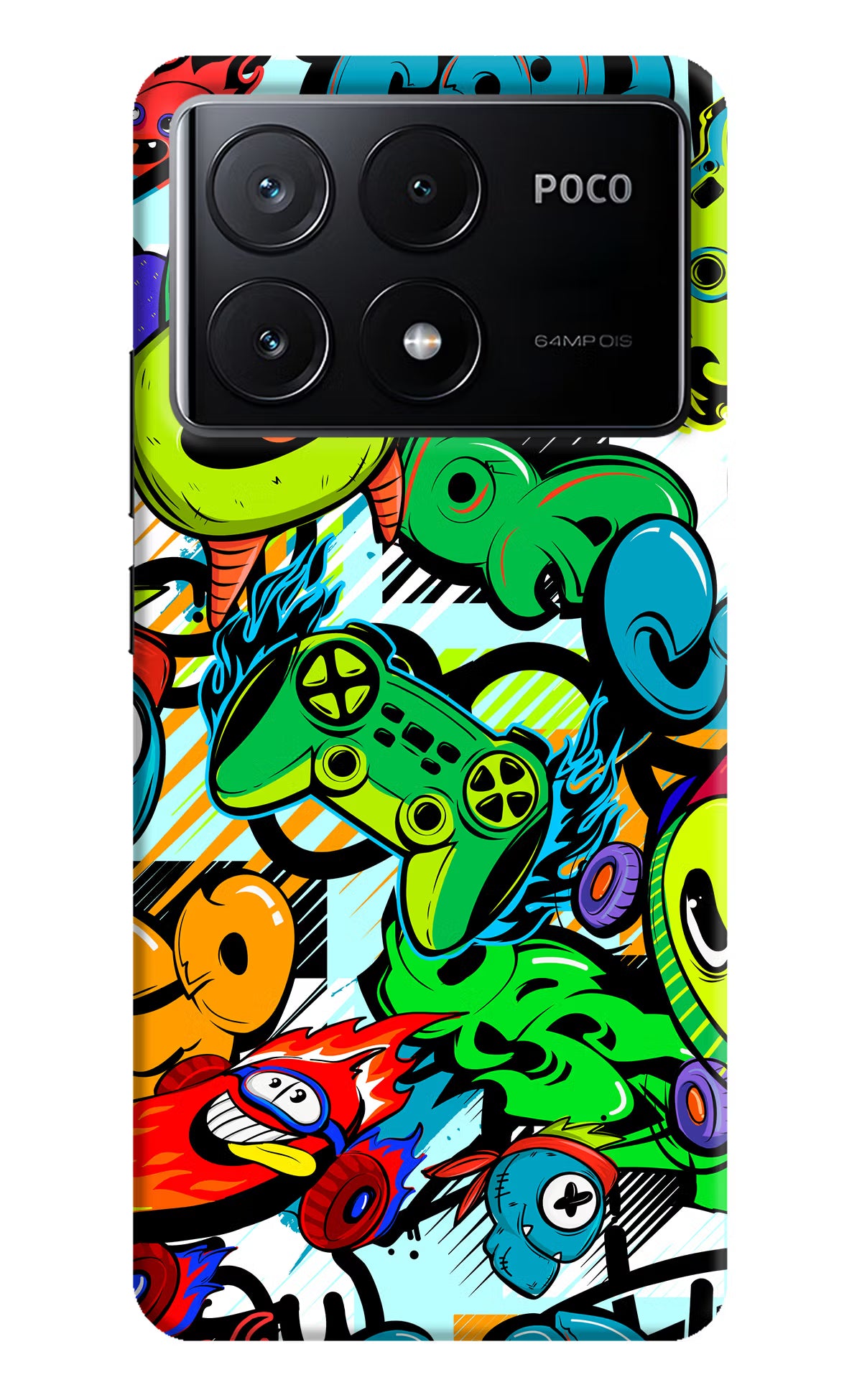Game Doodle Poco X6 Pro Hard Case Back Cover by Casekaro