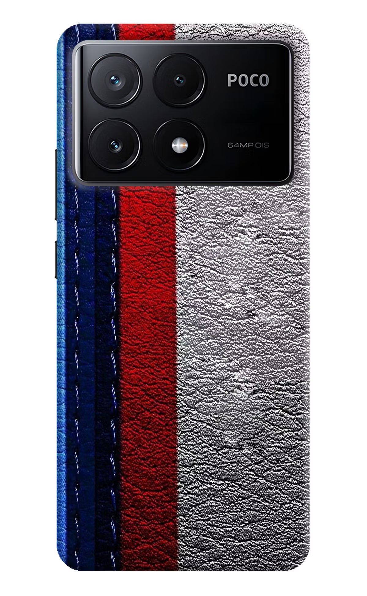 BMW Stripes Poco X6 Pro Hard Case Back Cover by Casekaro