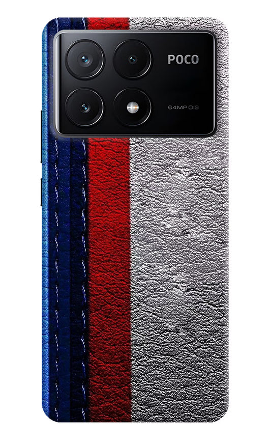 BMW Stripes Poco X6 Pro Hard Case Back Cover by Casekaro