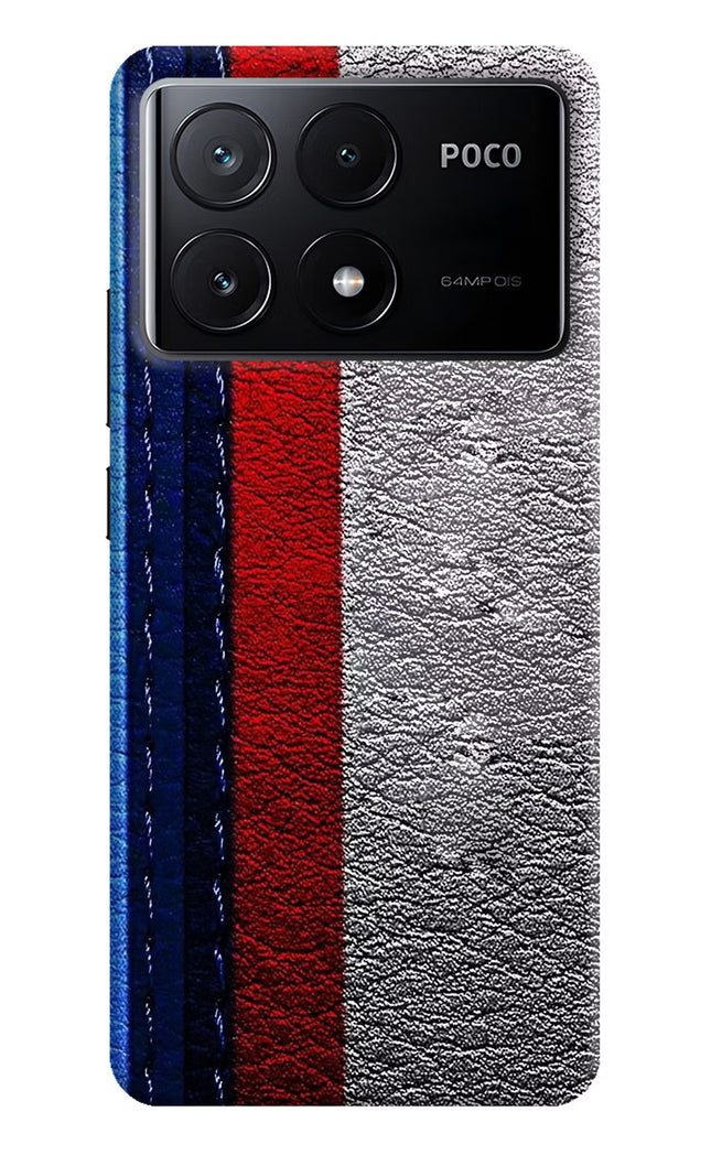 BMW Stripes Poco X6 Pro Hard Case Back Cover by Casekaro