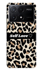 Leopard Print Self Love Poco X6 Pro Hard Case Back Cover by Casekaro