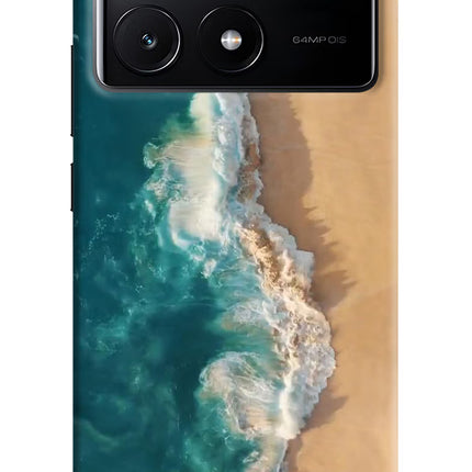 Ocean Beach Poco X6 Pro Hard Case Back Cover by Casekaro