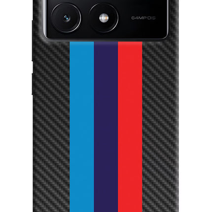 BMW Stripes Pattern Poco X6 Pro Hard Case Back Cover by Casekaro