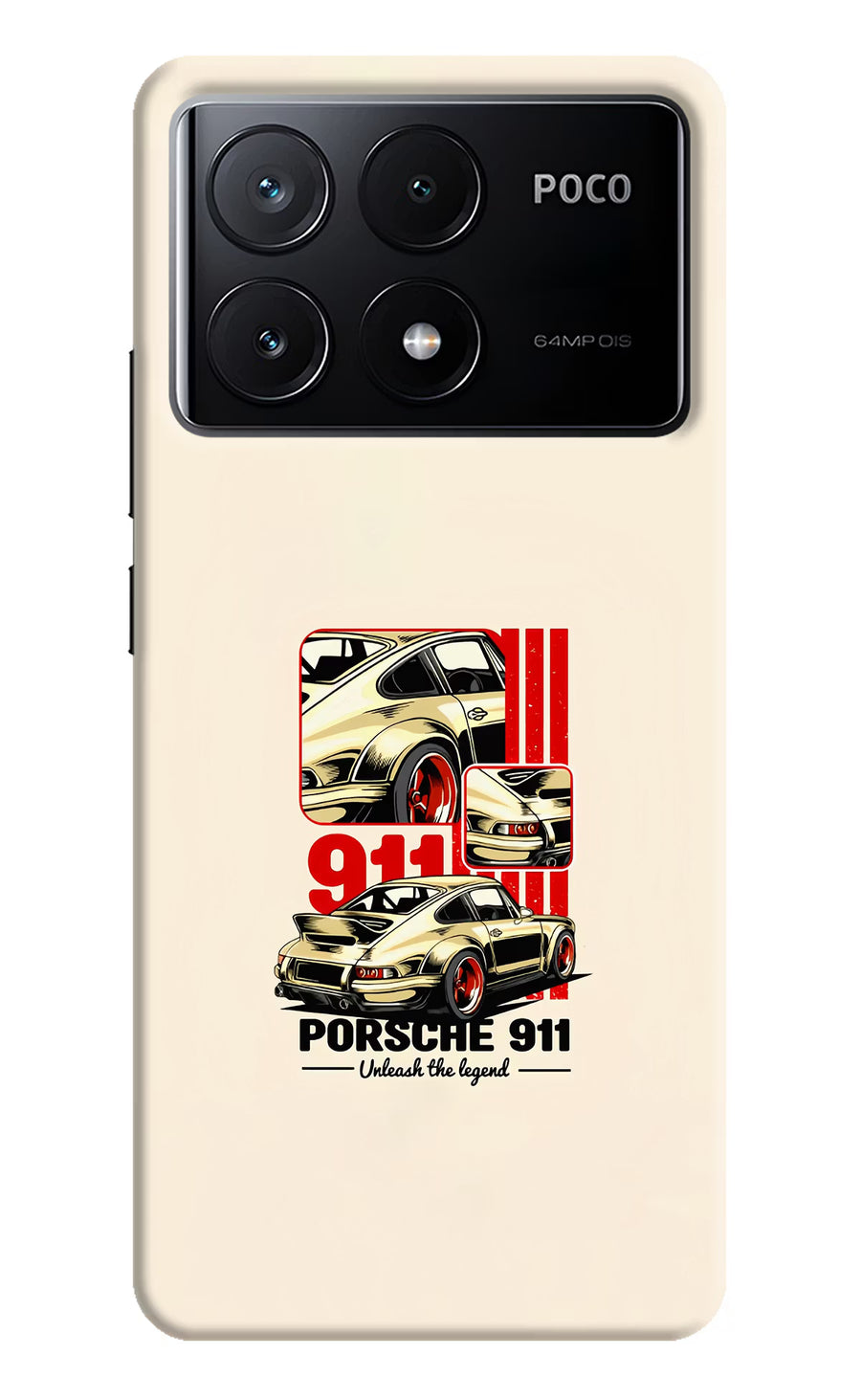 Classic Porsche 911 Poco X6 Pro Back Cover, Hard case