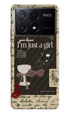 I am just a girl Poco X6 Pro Hard Case Back Cover by Casekaro