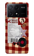 Queen of Disaster Poco X6 Pro Hard Case Back Cover by Casekaro