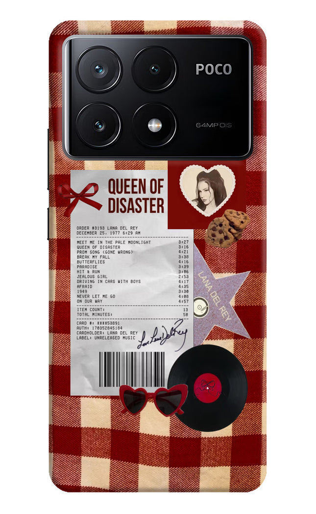 Queen of Disaster Poco X6 Pro Hard Case Back Cover by Casekaro