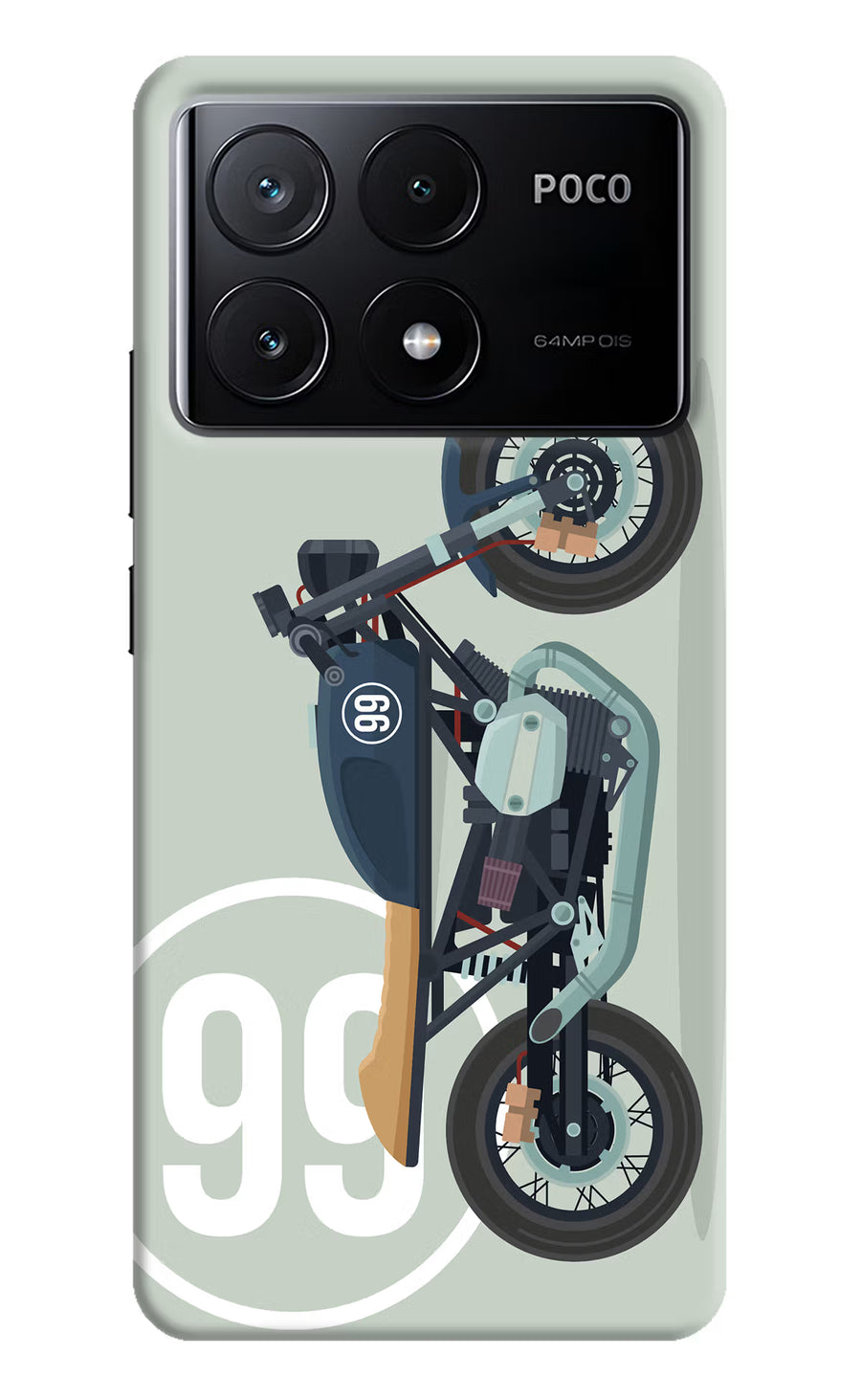 Classic Cafe Racer 99 Poco X6 Pro Back Cover, Hard case