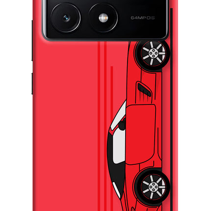 Red Velocity Poco X6 Pro Hard Case Back Cover by Casekaro