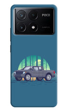 Retro Garage Vibe Poco X6 Pro Hard Case Back Cover by Casekaro