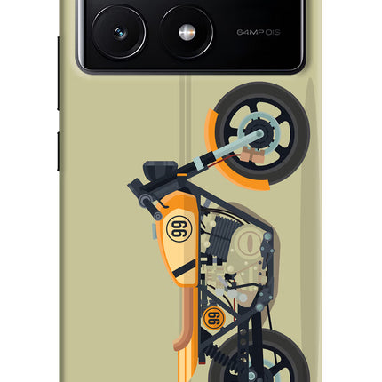 Vertical Speedster Poco X6 Pro Hard Case Back Cover by Casekaro