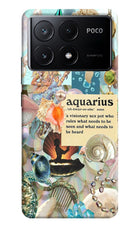 Aquarius Zodiac Poco X6 Pro Hard Case Back Cover by Casekaro