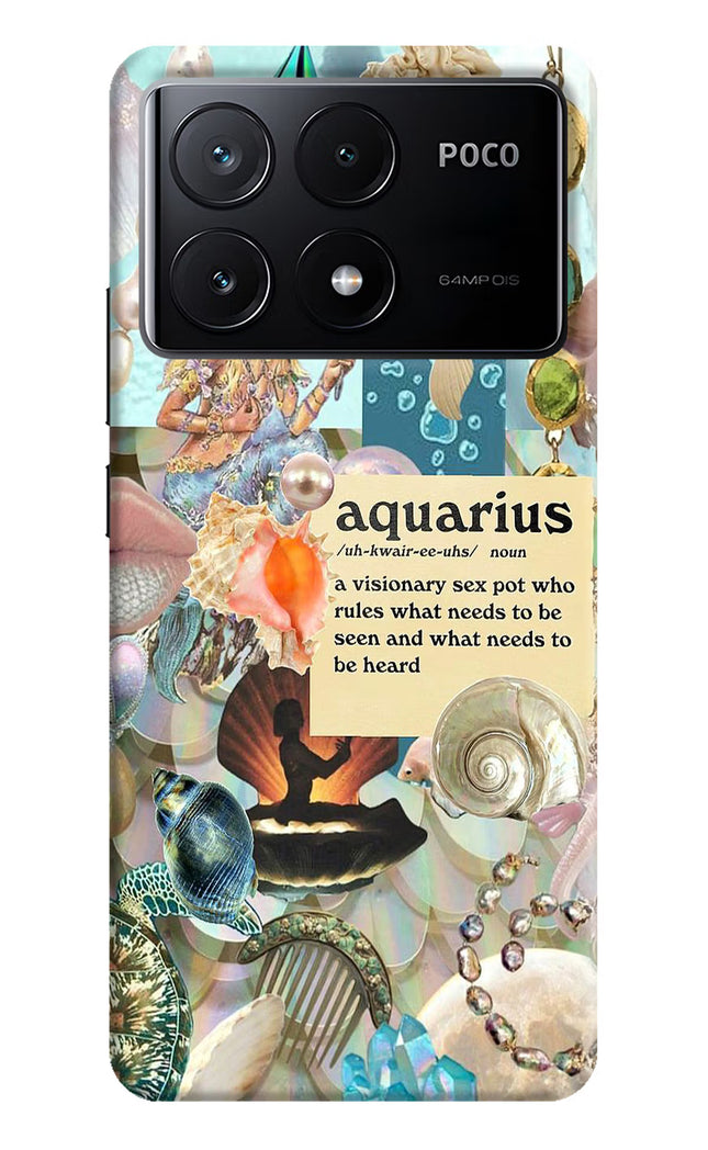 Aquarius Zodiac Poco X6 Pro Hard Case Back Cover by Casekaro