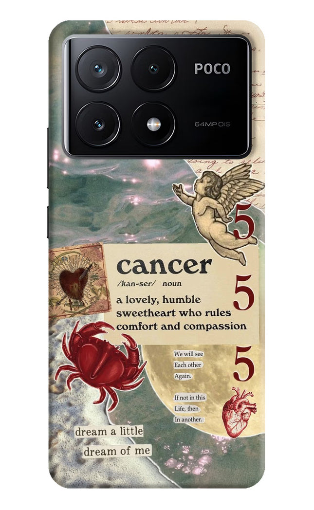 Cancer Zodiac Poco X6 Pro Hard Case Back Cover by Casekaro