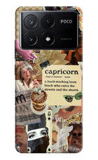 Capricorn Zodiac Poco X6 Pro Hard Case Back Cover by Casekaro