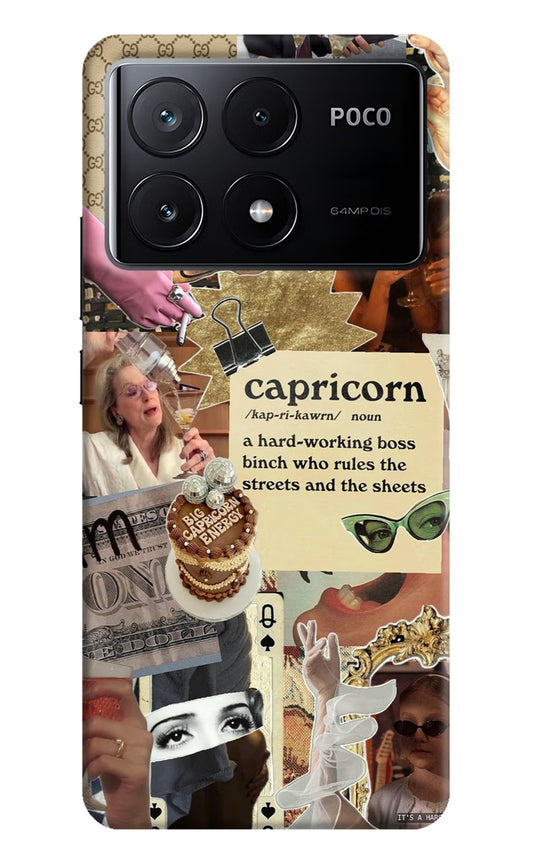 Capricorn Zodiac Poco X6 Pro Hard Case Back Cover by Casekaro