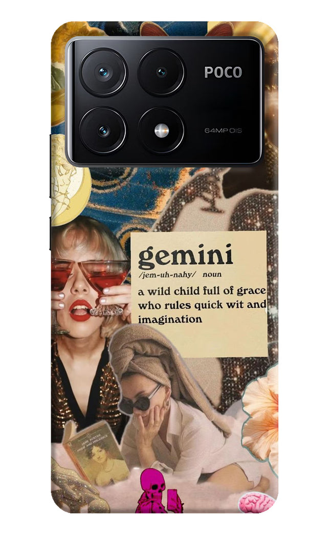 Gemini Zodiac Poco X6 Pro Hard Case Back Cover by Casekaro
