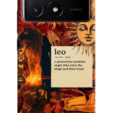 Leo Zodiac Poco X6 Pro Hard Case Back Cover by Casekaro