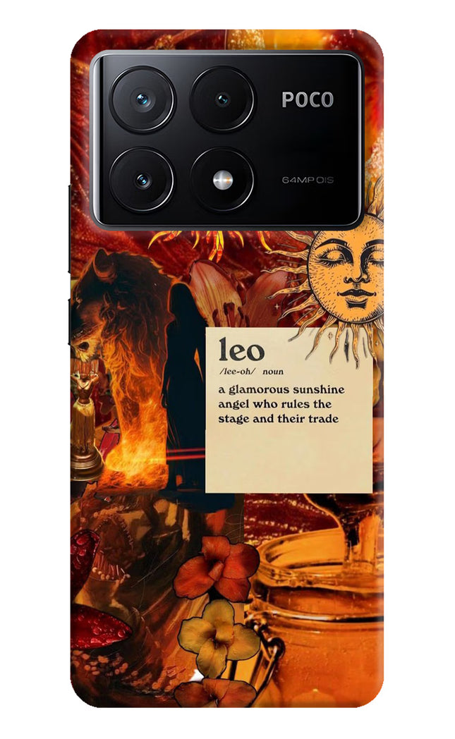 Leo Zodiac Poco X6 Pro Hard Case Back Cover by Casekaro
