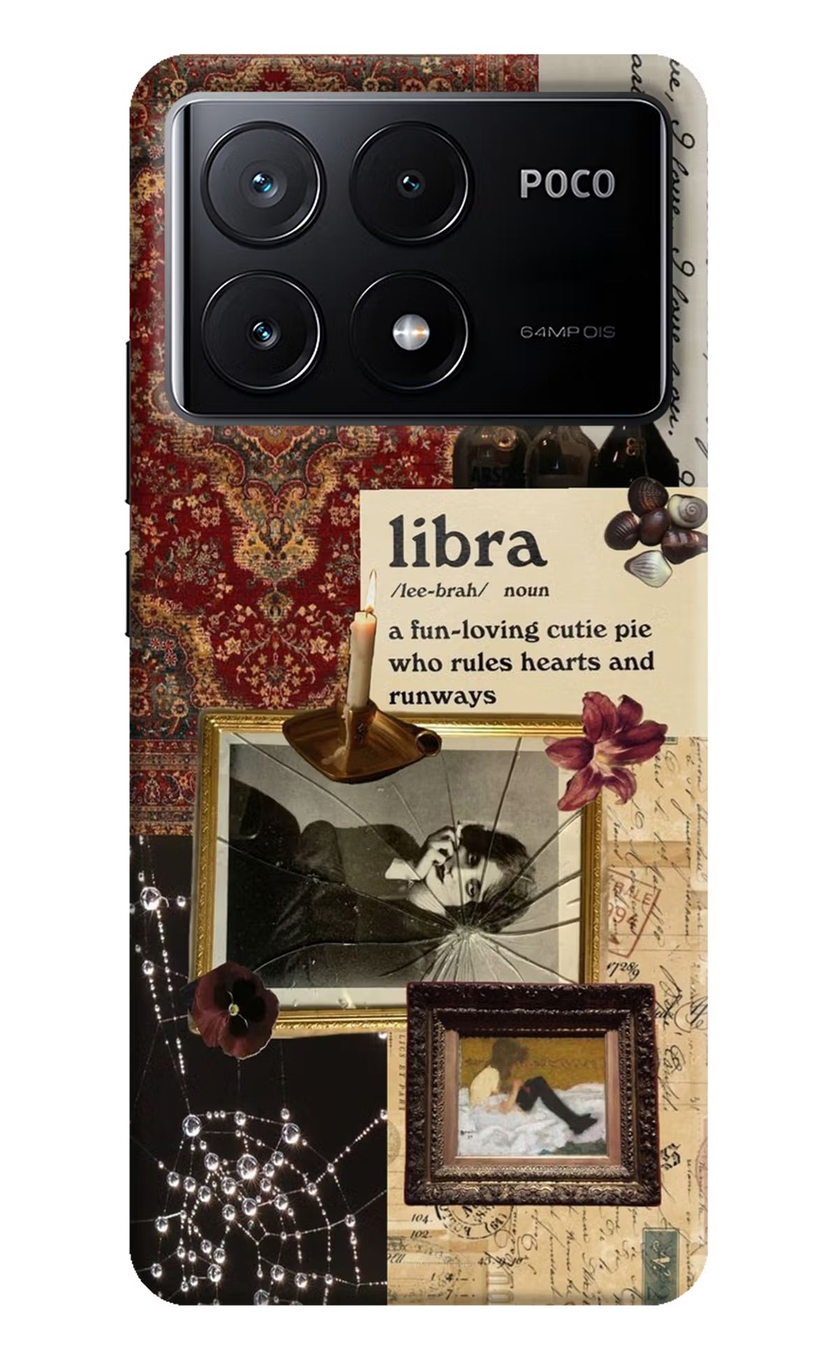 Libra Zodiac Poco X6 Pro Hard Case Back Cover by Casekaro