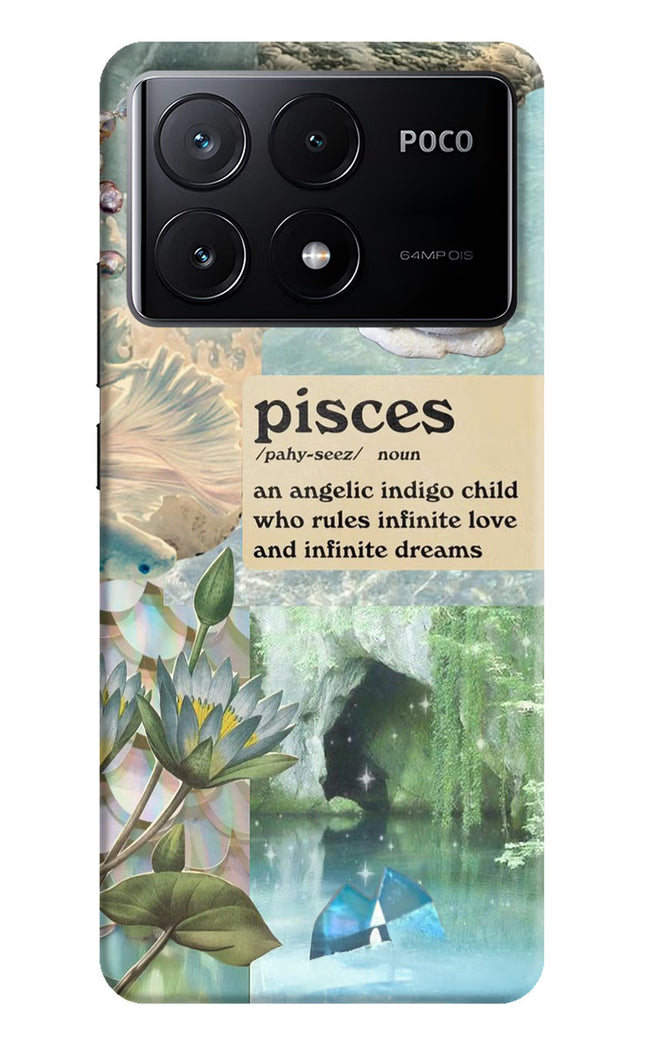 Pisces Zodiac Poco X6 Pro Hard Case Back Cover by Casekaro