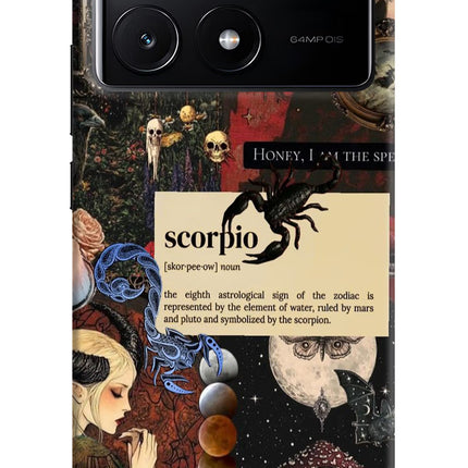 Scorpio Zodiac Poco X6 Pro Hard Case Back Cover by Casekaro