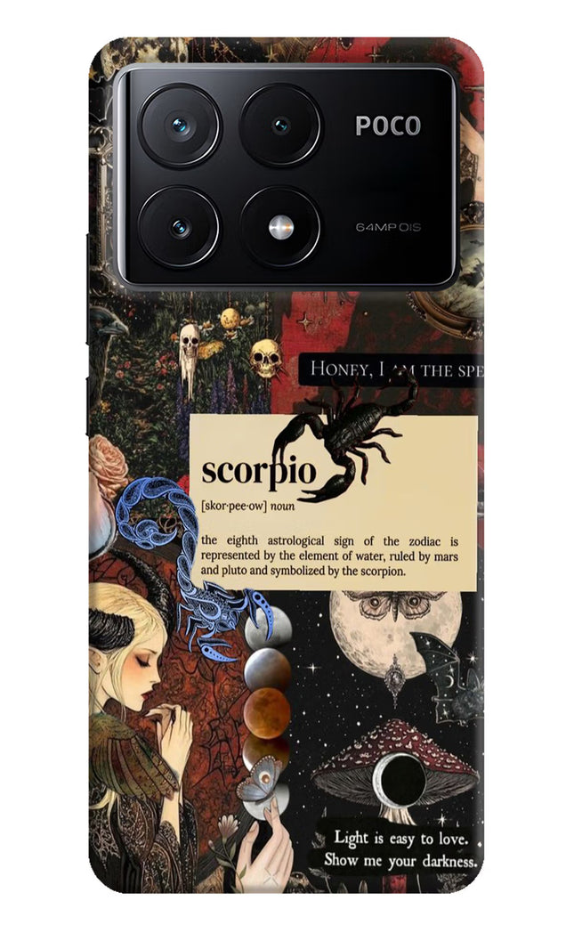 Scorpio Zodiac Poco X6 Pro Hard Case Back Cover by Casekaro