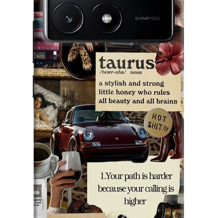 Taurus Zodiac Poco X6 Pro Hard Case Back Cover by Casekaro