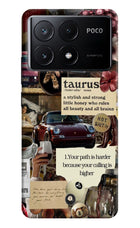 Taurus Zodiac Poco X6 Pro Hard Case Back Cover by Casekaro