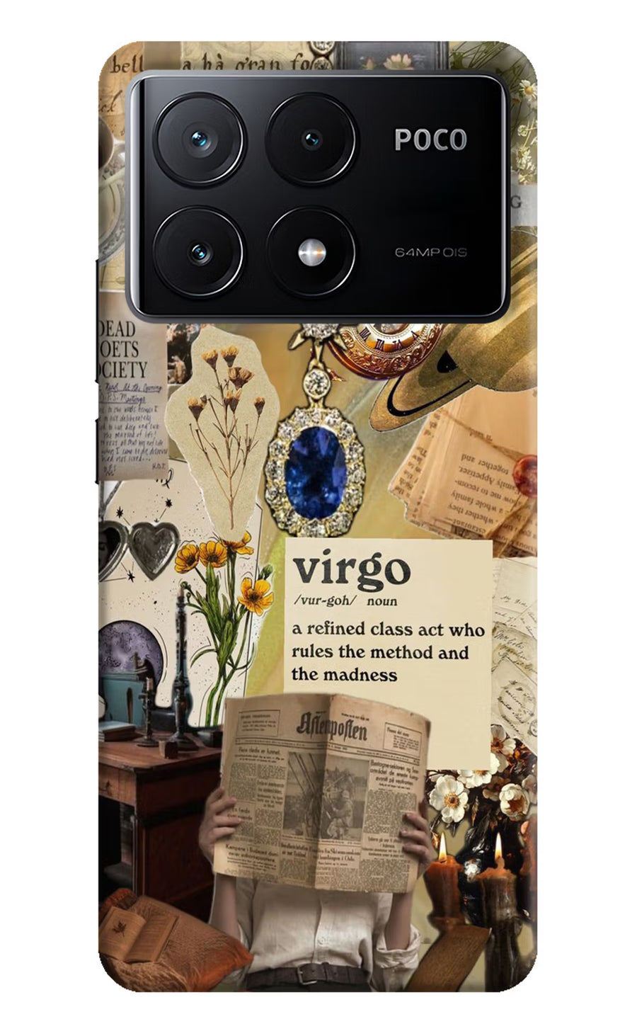 Virgo Zodiac Poco X6 Pro Back Cover, Hard case
