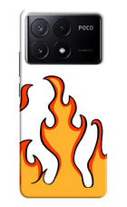 Fired Up – White Poco X6 Pro Hard Case Back Cover by Casekaro