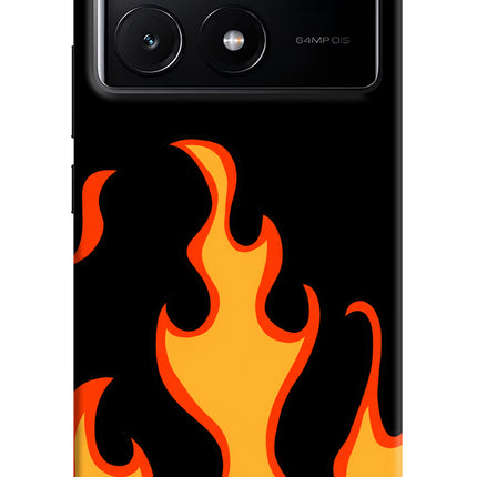 Fired Up – Black Poco X6 Pro Hard Case Back Cover by Casekaro