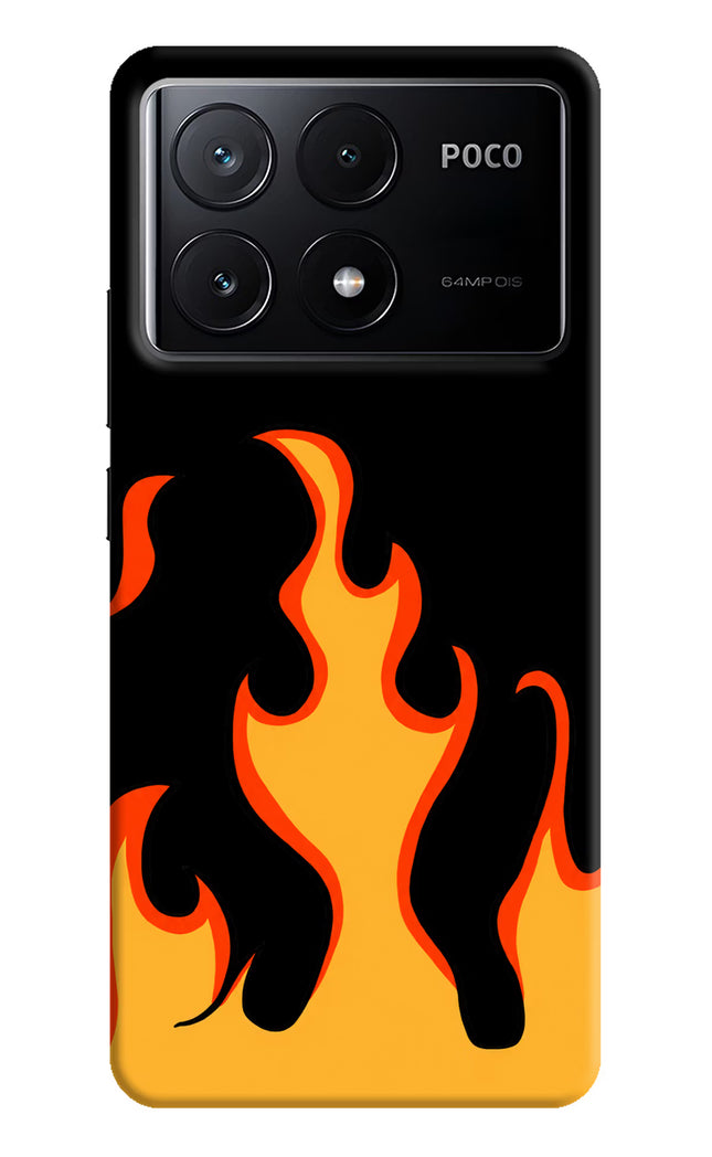 Fired Up – Black Poco X6 Pro Hard Case Back Cover by Casekaro