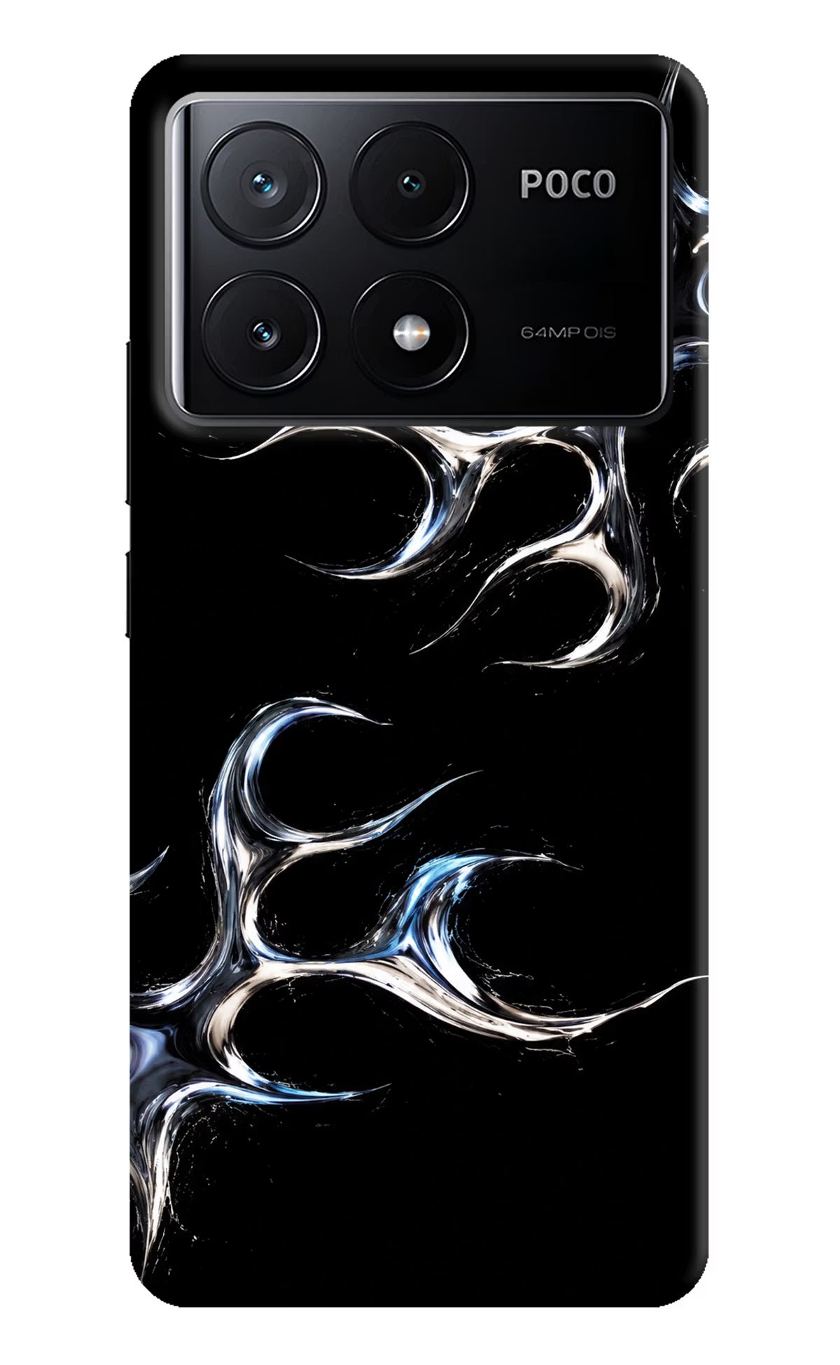 Chrome Tribal Poco X6 Pro Hard Case Back Cover by Casekaro