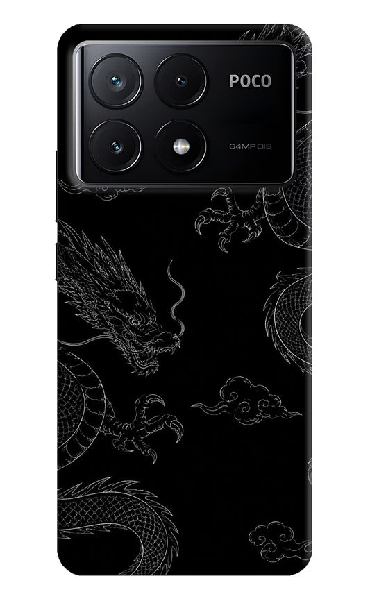 Twin Dragons Poco X6 Pro Hard Case Back Cover by Casekaro