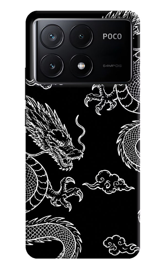 Twin Dragons Poco X6 Pro Hard Case Back Cover by Casekaro