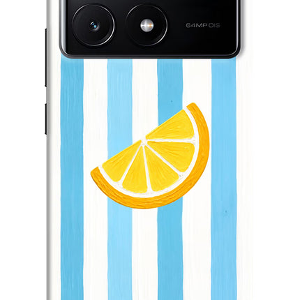 Summer Lemon Poco X6 Pro Hard Case Back Cover by Casekaro