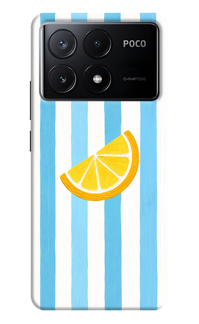 Summer Lemon Poco X6 Pro Hard Case Back Cover by Casekaro