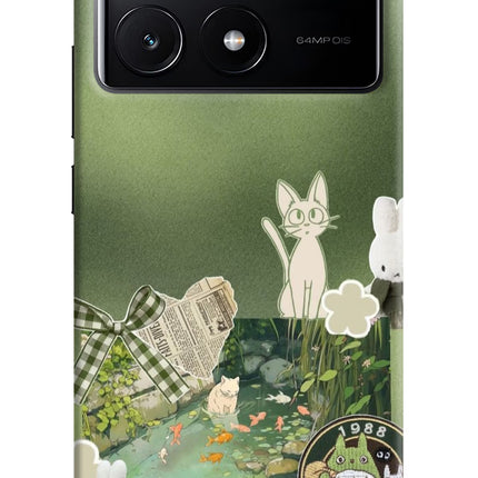 Aesthetic anime Poco X6 Pro Hard Case Back Cover by Casekaro