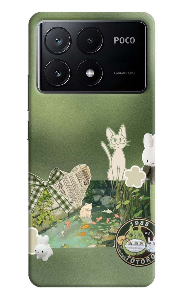 Aesthetic anime Poco X6 Pro Hard Case Back Cover by Casekaro