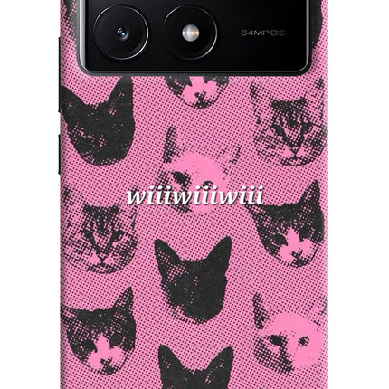 Pink Cats Poco X6 Pro Hard Case Back Cover by Casekaro